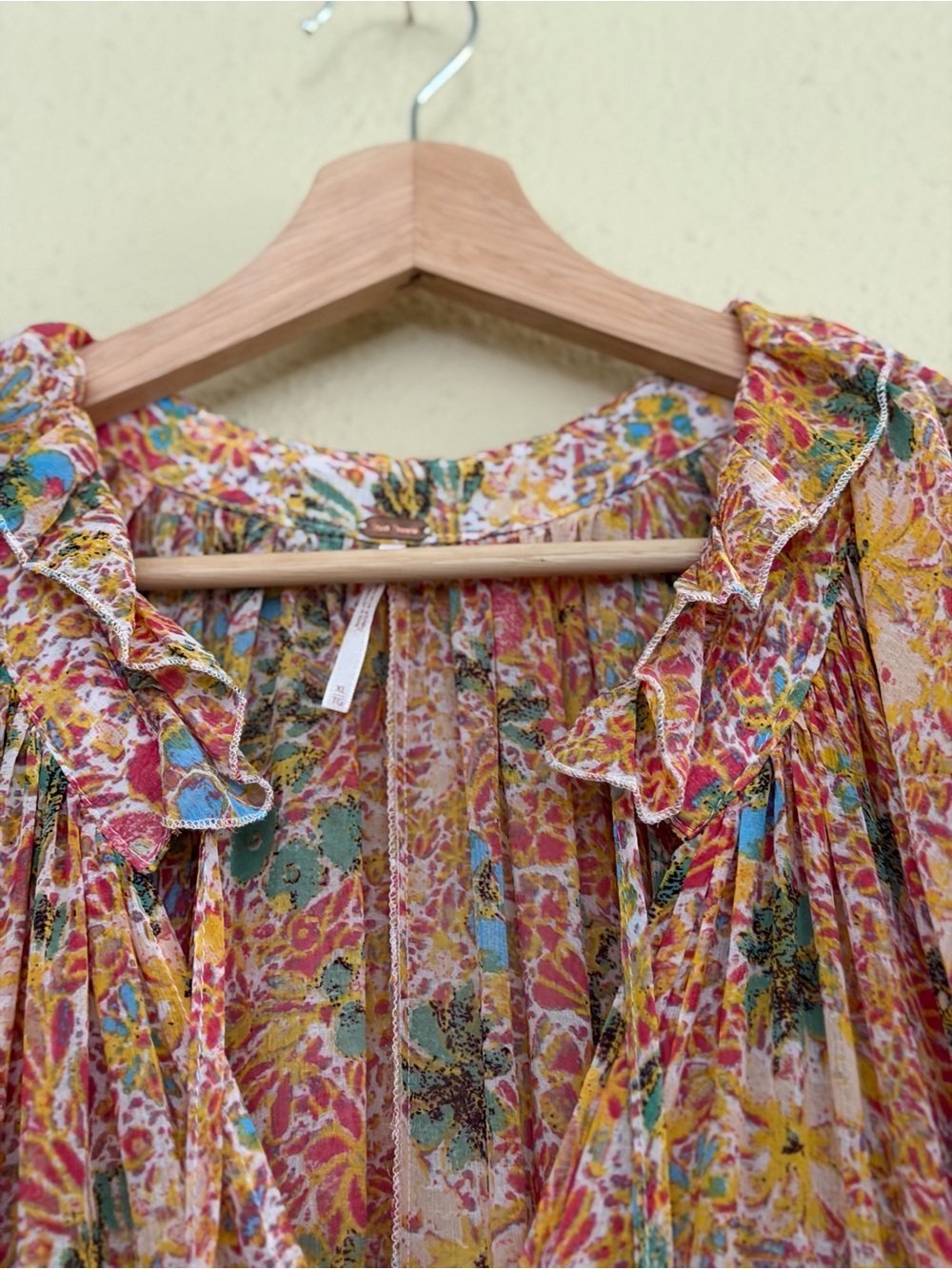Free People | Feeling Groovy Maxi Dress Floral Orange - Size XL - Picture 6 of 7